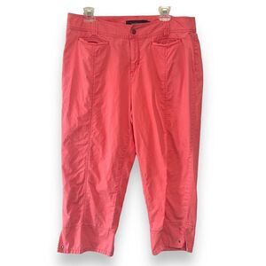 Calvin Klein Women's High Rise Cropped‎ Pants Pink Coral Size 16